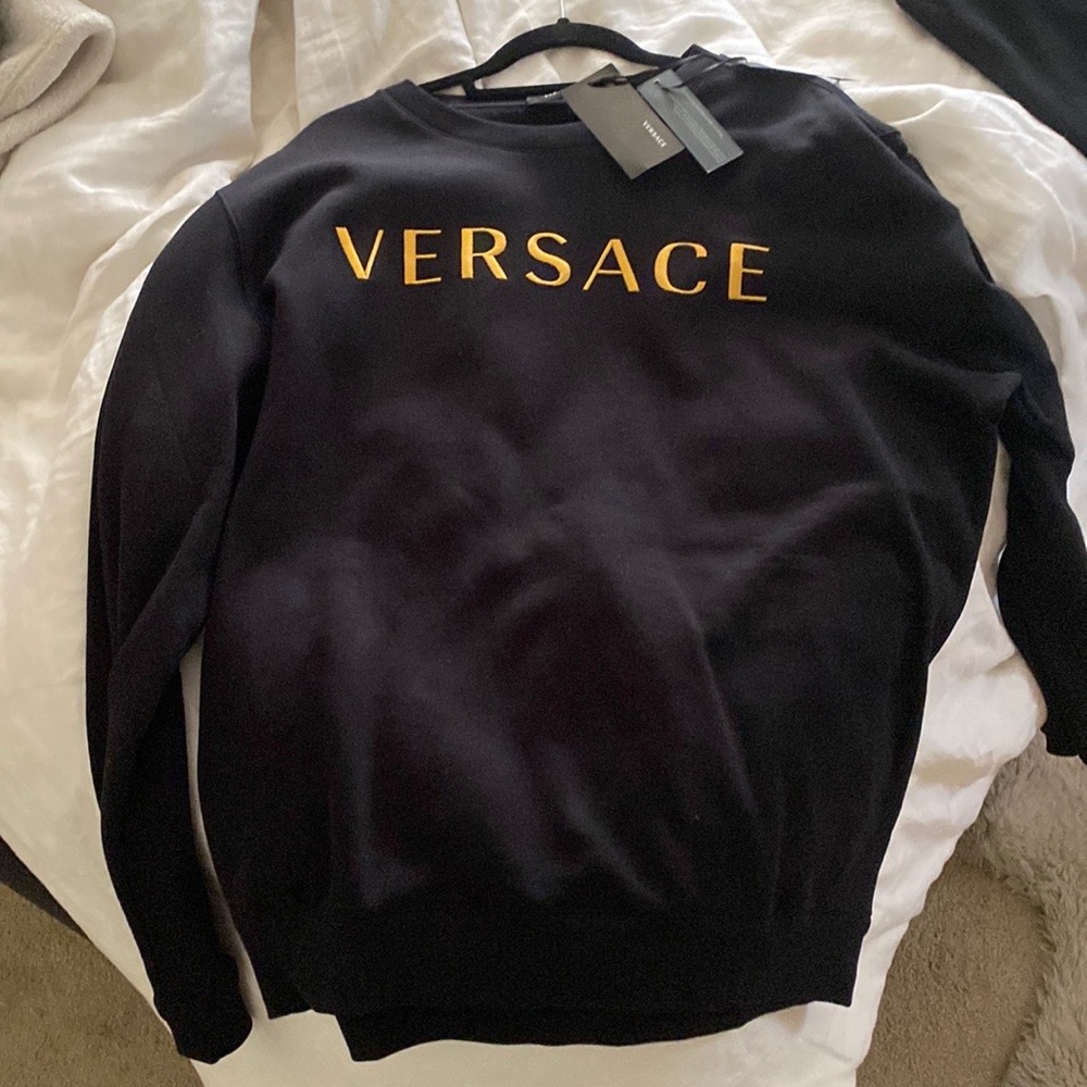 New Versace gold embroidered crewneck sweater 4XL (fits US XL)